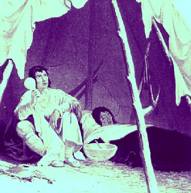 Native Being Treated for Smallpox